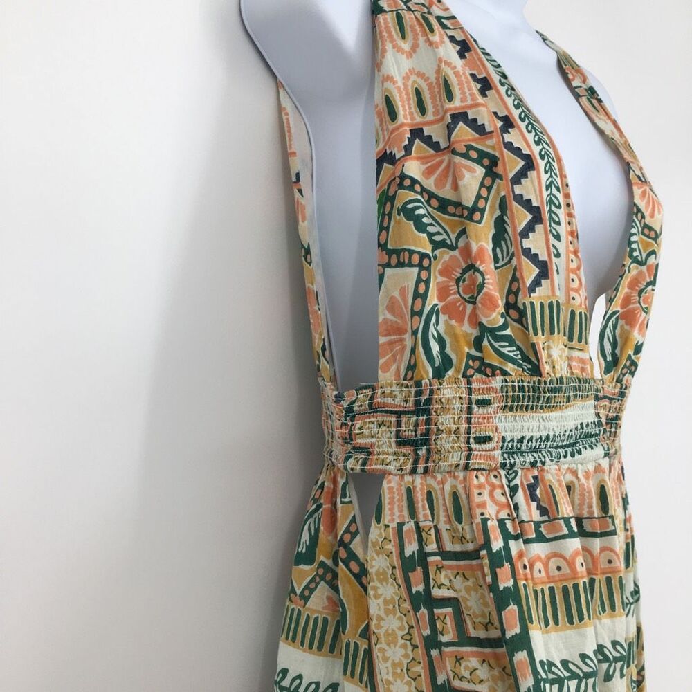 Bila77 Sophia Dress Womens Large Cutouts Slits Deep V Smocked Waist Boho #J - Picture 5 of 11